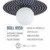 Lampa wisząca ceramika Bolesławiec granatowy płaski talerz w kropki ręcznie zdobiona designerska wyjątkowa BOLL 8950 Argon x Manufaktura w Bolesławcu 